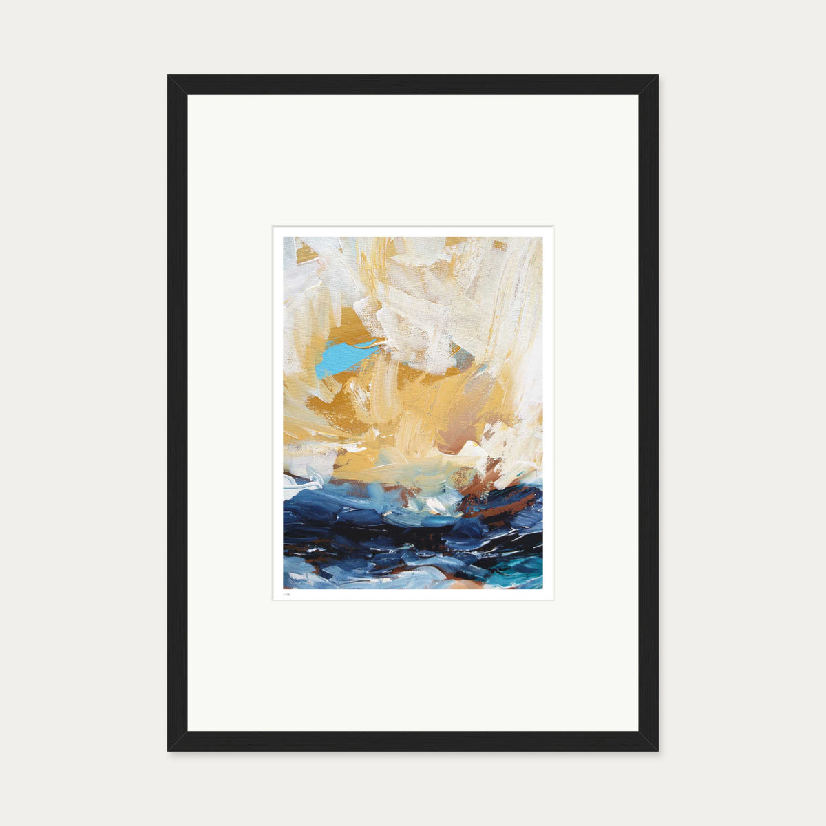 Colour Block 30 Limited Edition Print — 50 x 70 cm — Black Frame