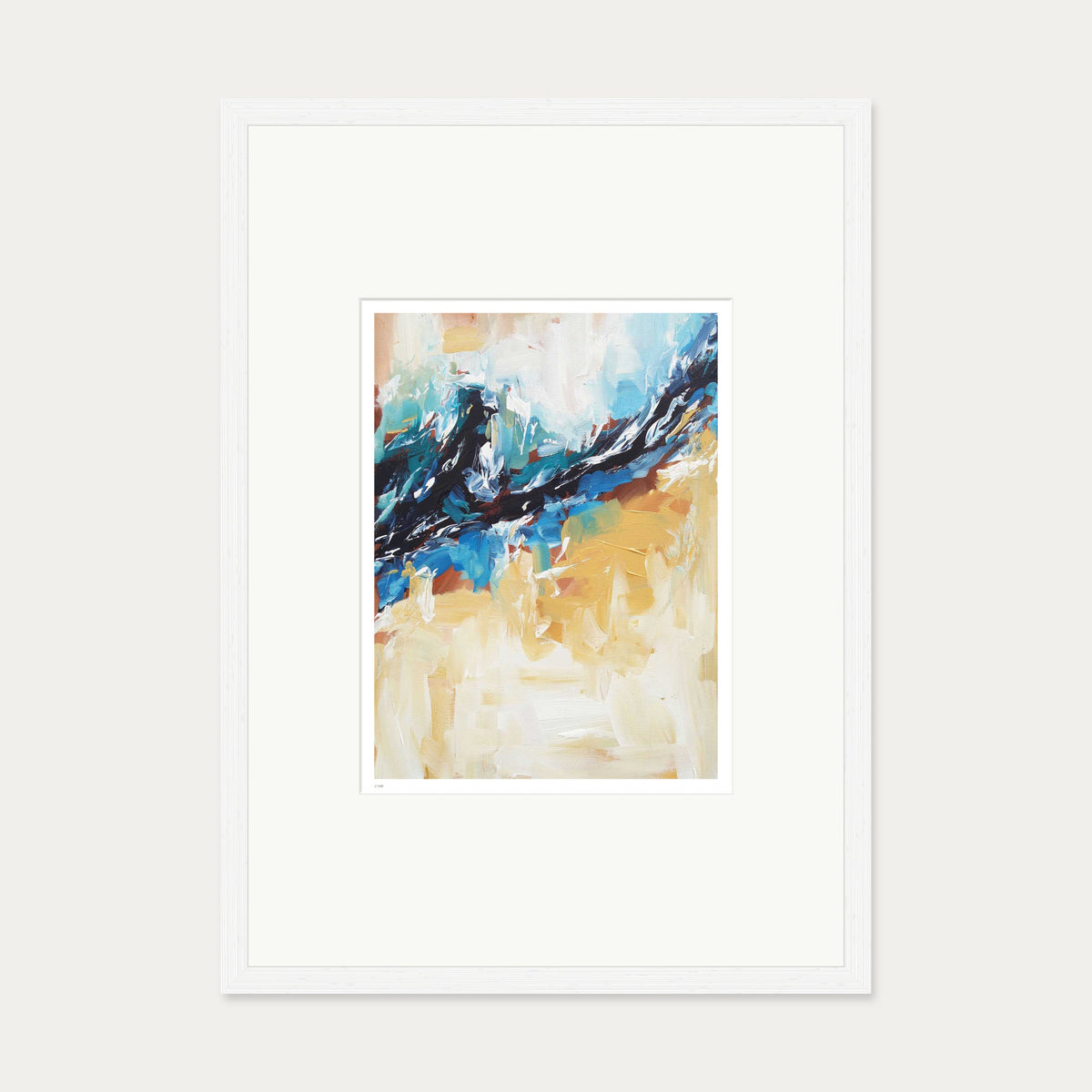 Colour Block 32 Limited Edition Print — 50 x 70 cm — White Frame