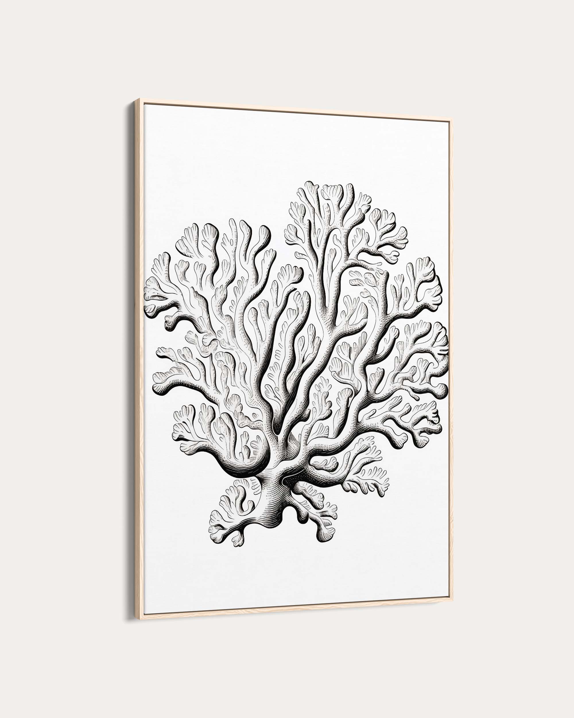 Monochrome Coral Art Print