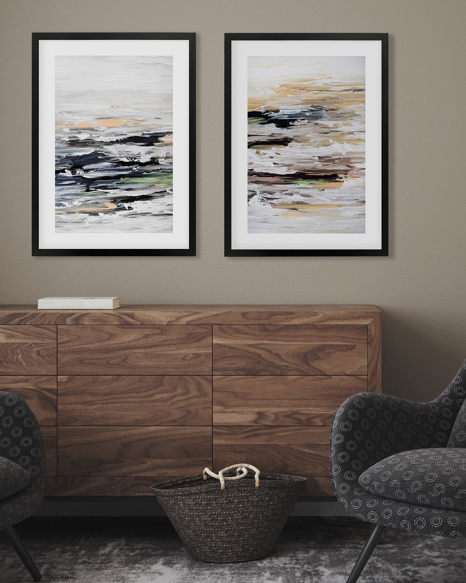 Coastal Abstract - Print Set Of 2-Abstract House