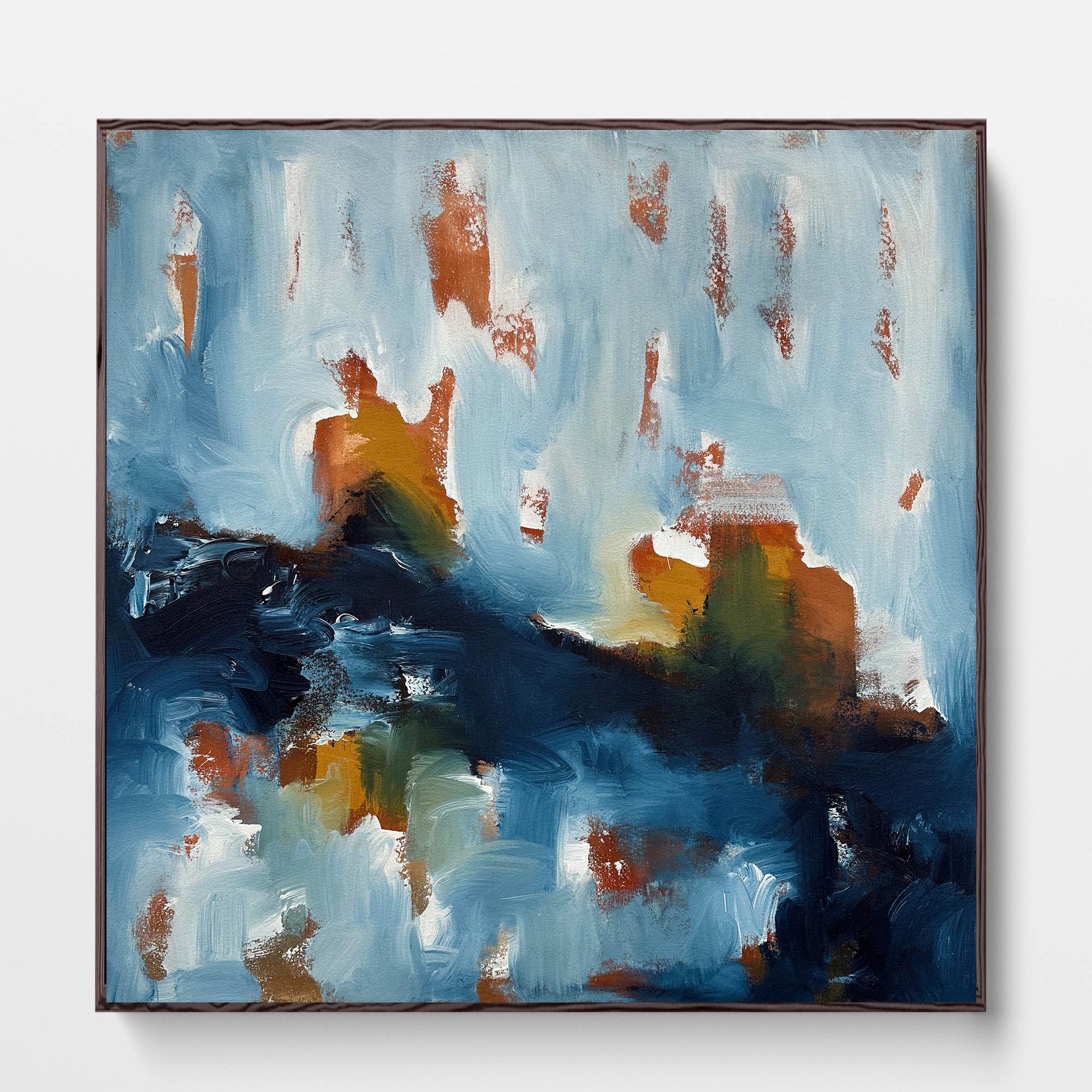 Crossing The River - Original Painting-Abstract House