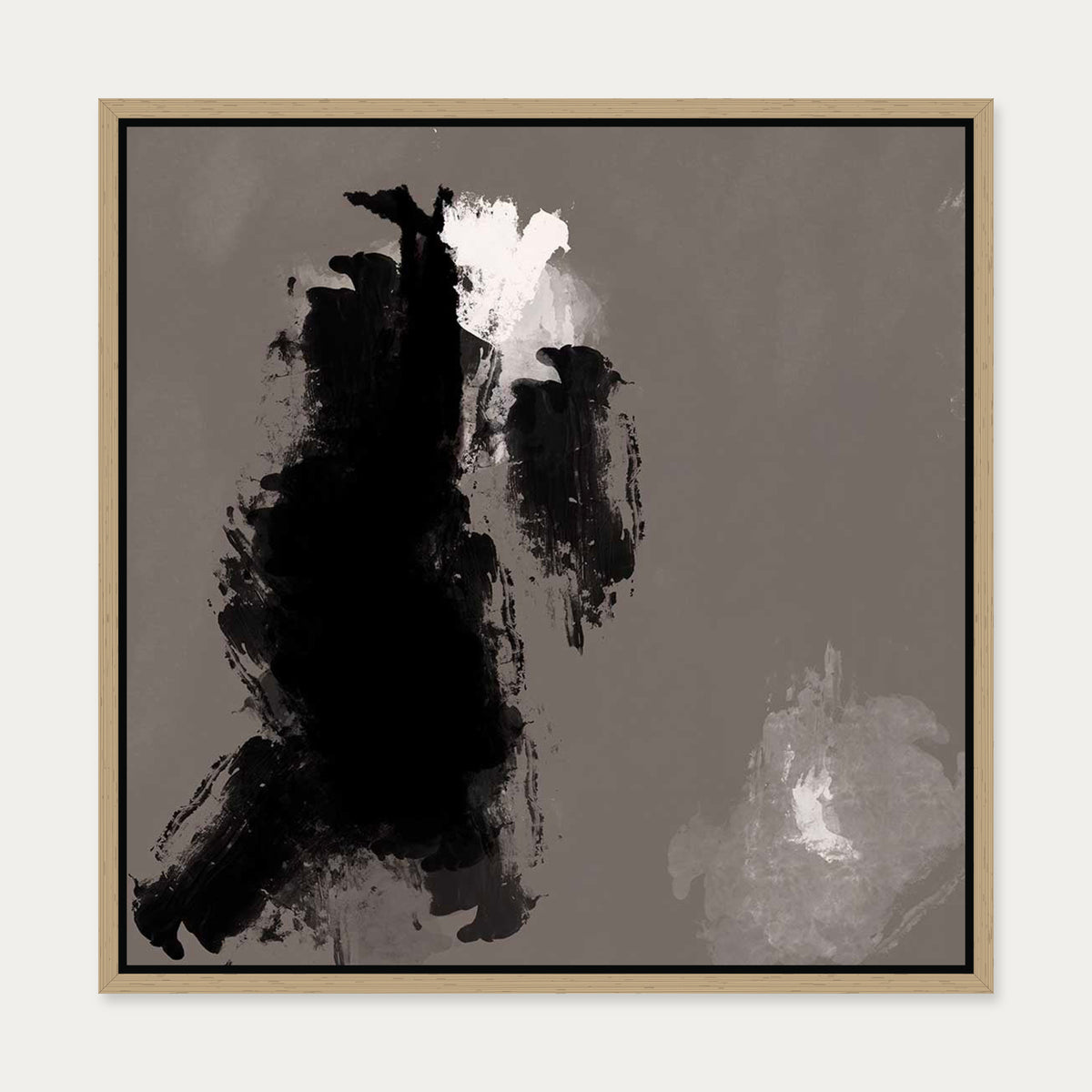 Dark Hues Canvas Art — 50 x 50 cm — Oak Frame