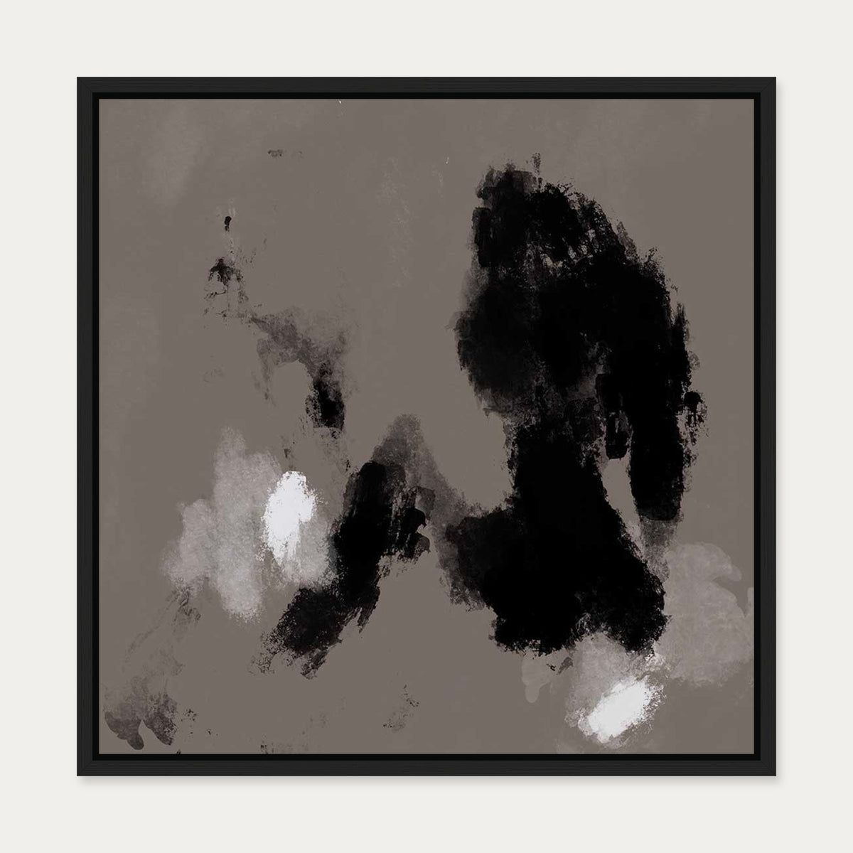 Dark Hues II Canvas Art — 50 x 50 cm — Black Frame