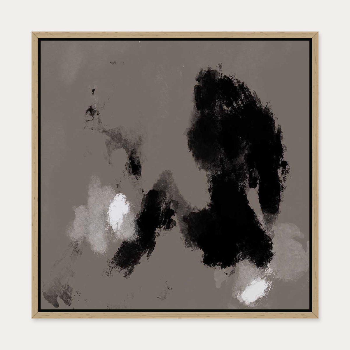 Dark Hues II Canvas Art — 50 x 50 cm — Oak Frame
