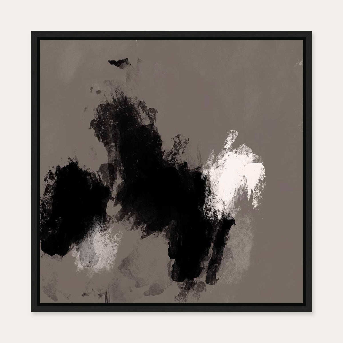 Dark Hues III Canvas Art — 50 x 50 cm — Black Frame