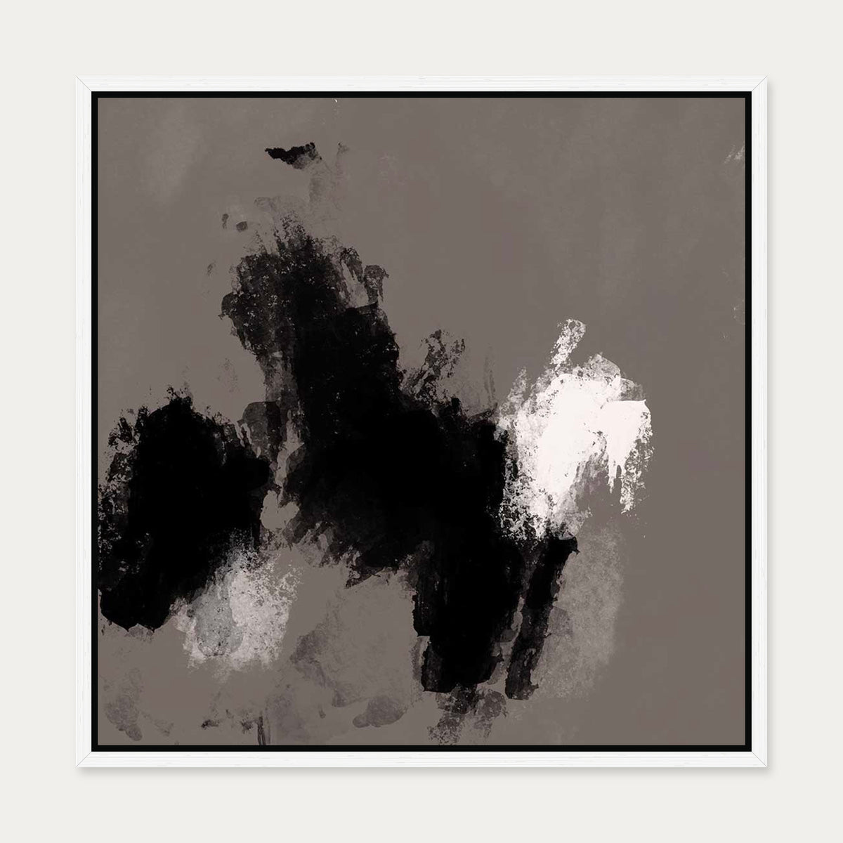 Dark Hues III Canvas Art — 50 x 50 cm — White Frame