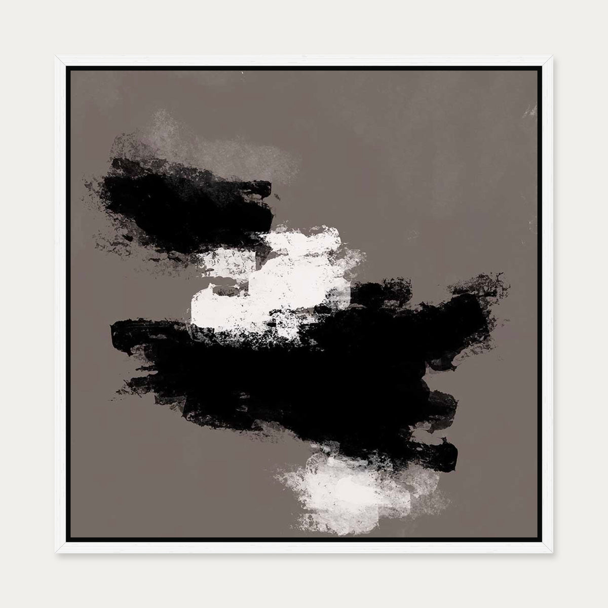 Dark Hues IV Canvas Art — 50 x 50 cm — White Frame