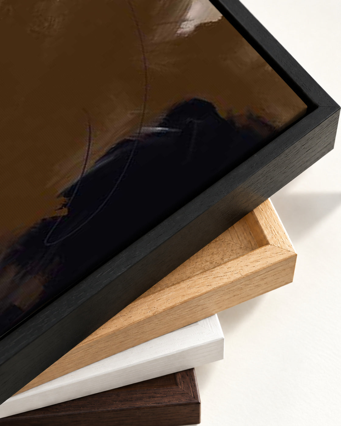 Dark Matter Canvas Art — framed canvas corner and wrapped canvas detail