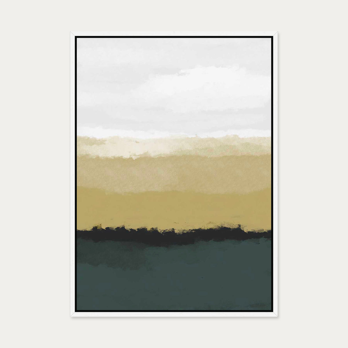 Dawn Canvas Art — 50 x 70 cm — White Frame