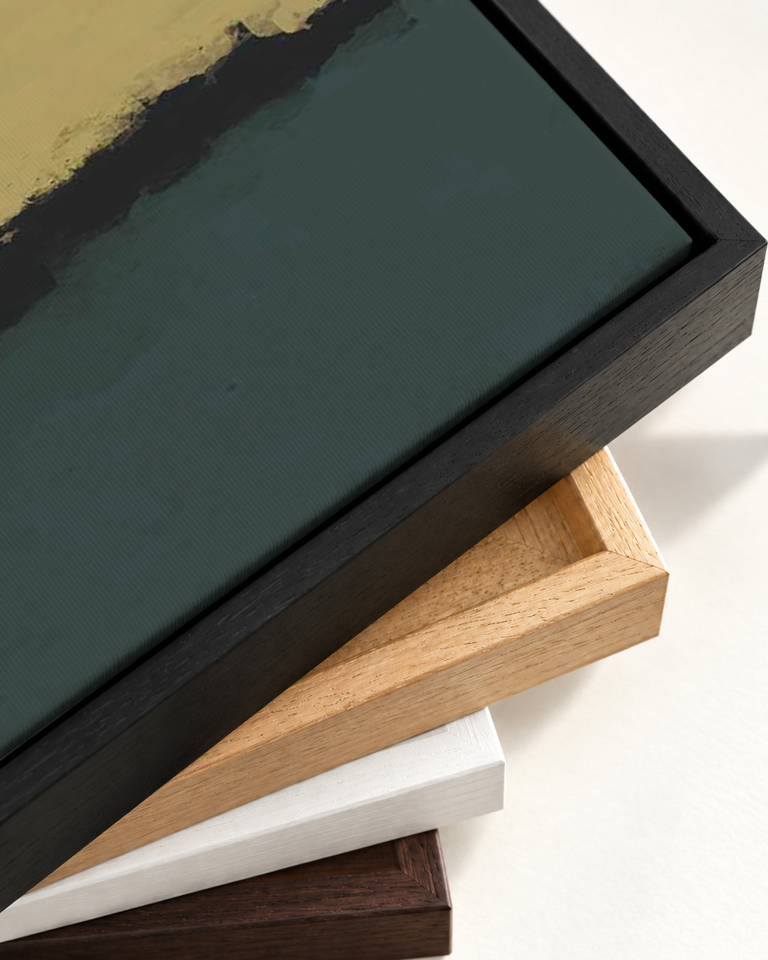 Dawn Canvas Art — framed canvas corner and wrapped canvas detail