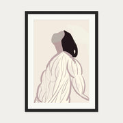 Daydreaming Girl Art Print — 50 x 70 cm — Black Frame