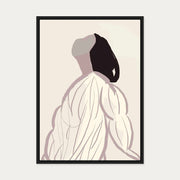 Daydreaming Girl Canvas Art Print — 50 x 70 cm — Black Frame