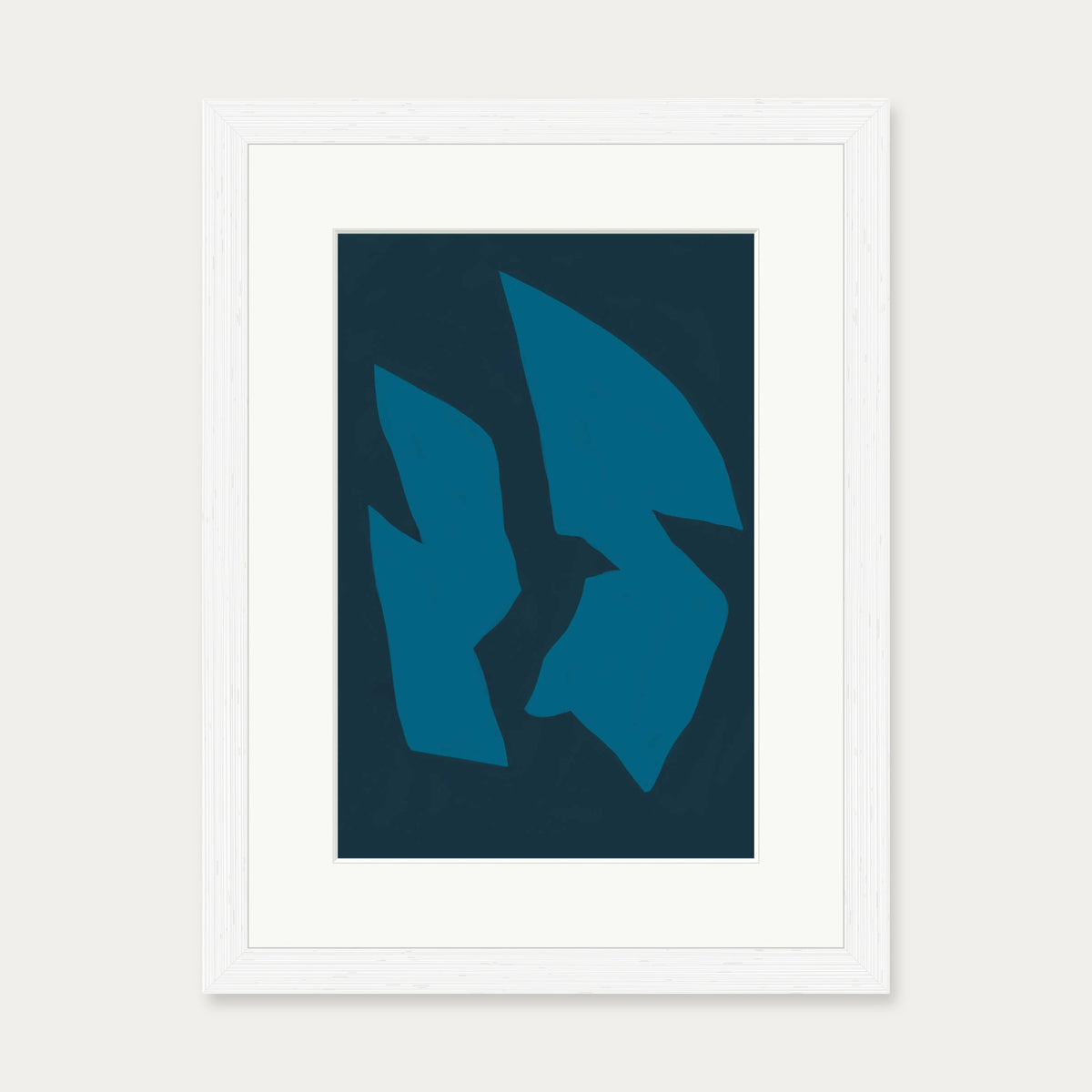 Deep Navy Art Print — 30 x 40 cm — White Frame