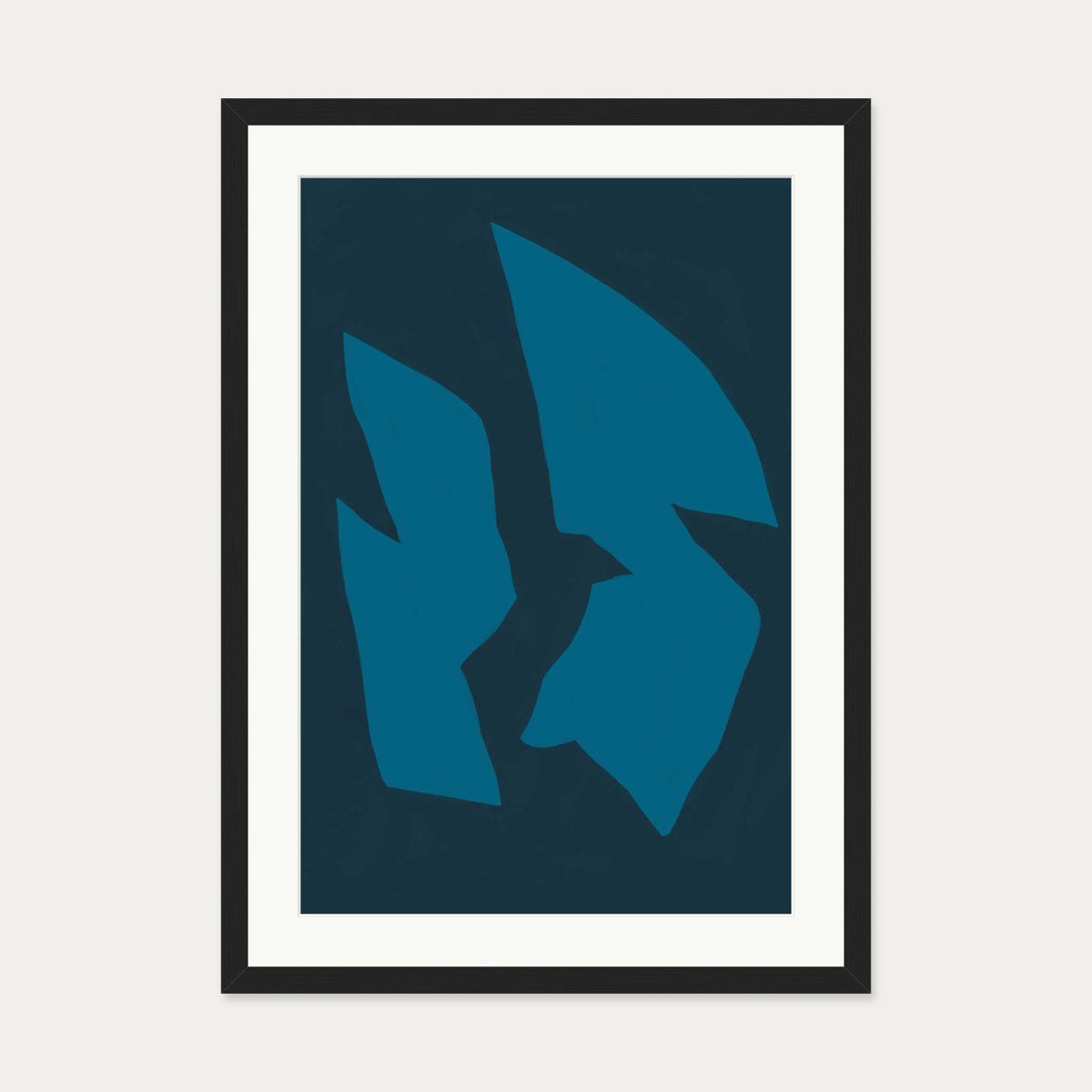Deep Navy Art Print — 50 x 70 cm — Black Frame