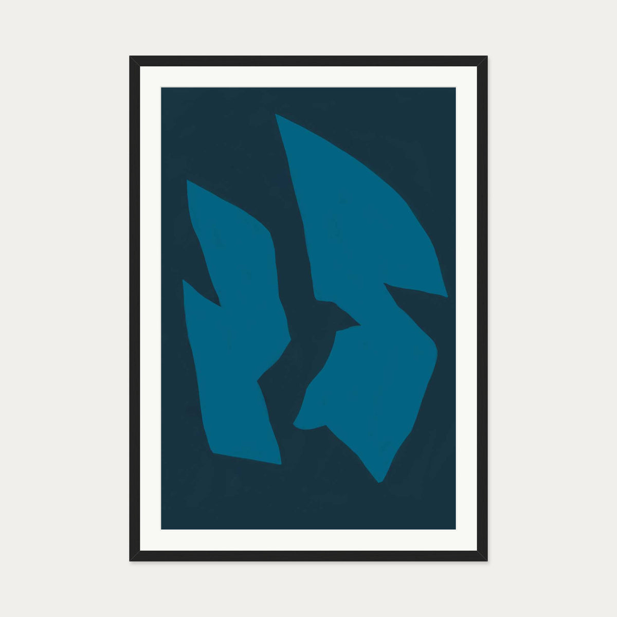 Deep Navy Art Print — 70 x 100 cm — Black Frame