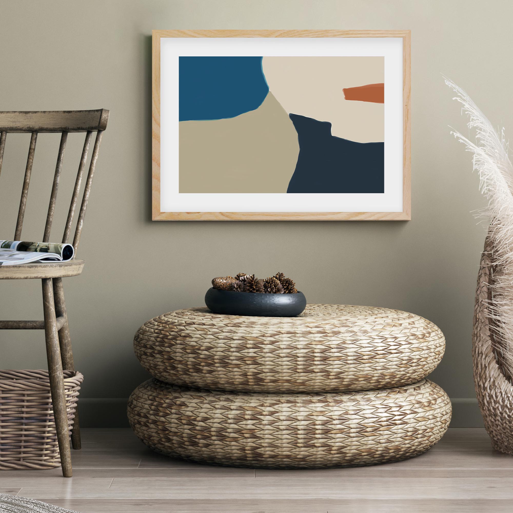 Abstract Colour Illustration Framed Art