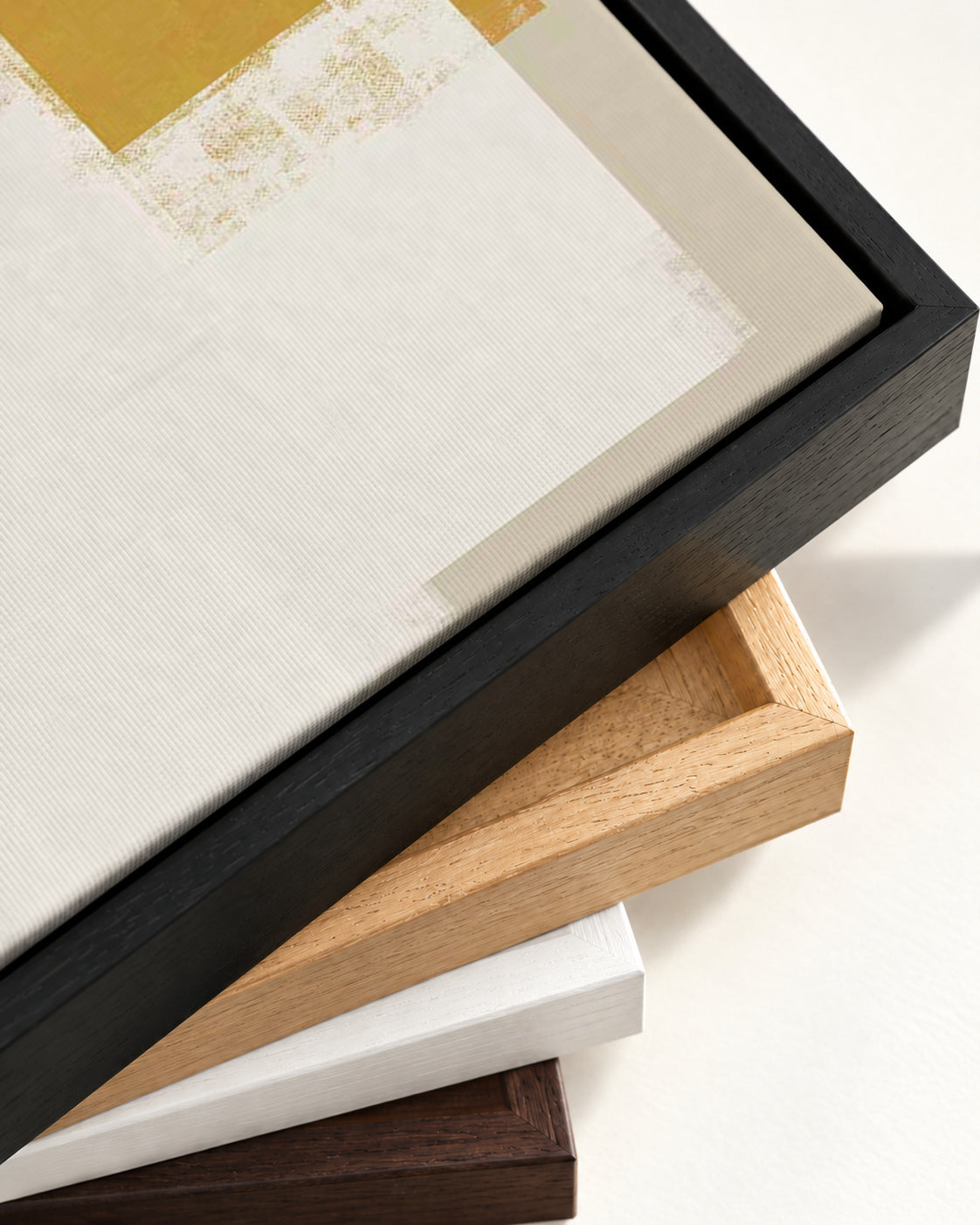 Dimensional Abstract I Canvas Art Print — framed canvas corner and wrapped canvas detail