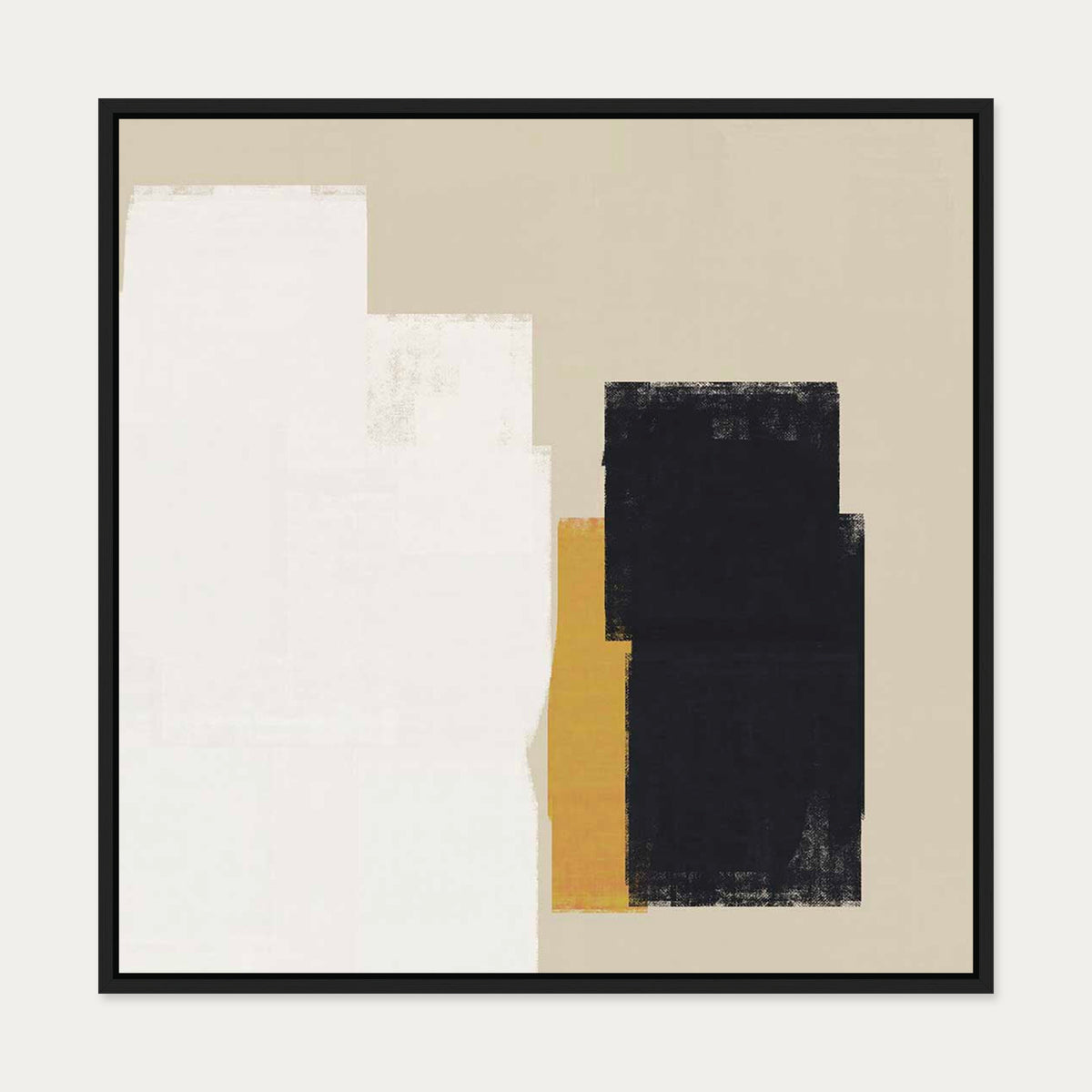Dimensional Abstract II Canvas Art Print — 70 x 70 cm — Black Frame
