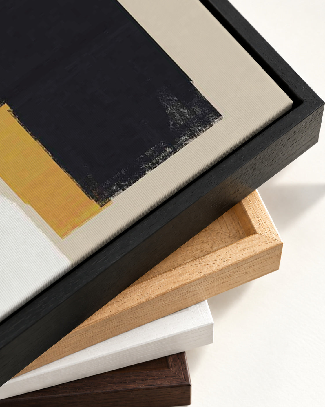 Dimensional Abstract II Canvas Art Print — framed canvas corner and wrapped canvas detail