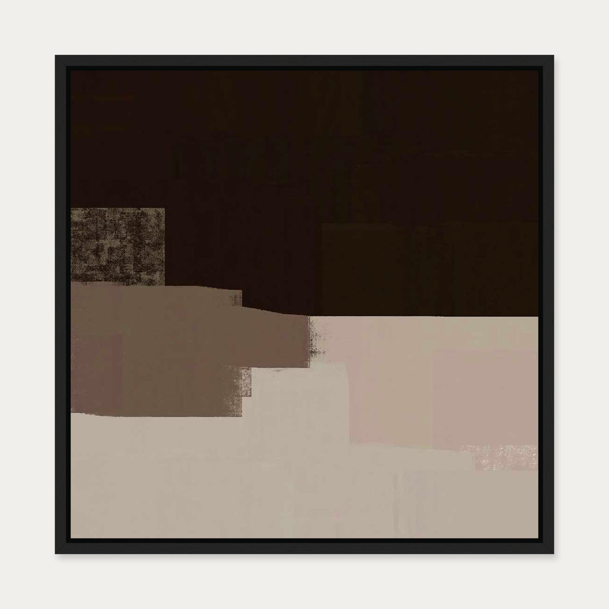 Dimensional Abstract III Canvas Art Print — 50 x 50 cm — Black Frame