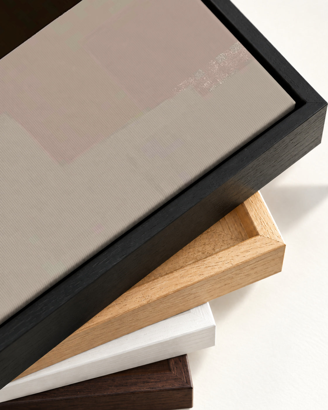 Dimensional Abstract III Canvas Art Print — framed canvas corner and wrapped canvas detail