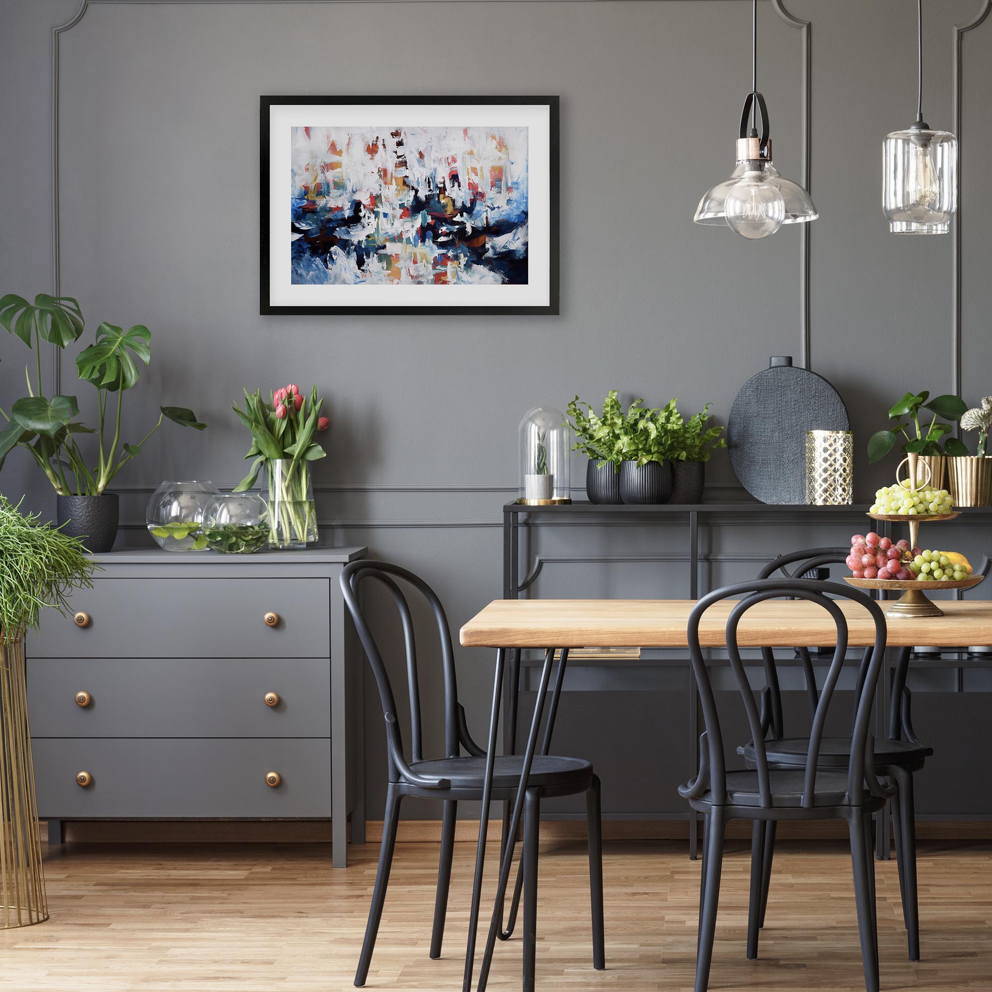 Abstract 194 Framed Art