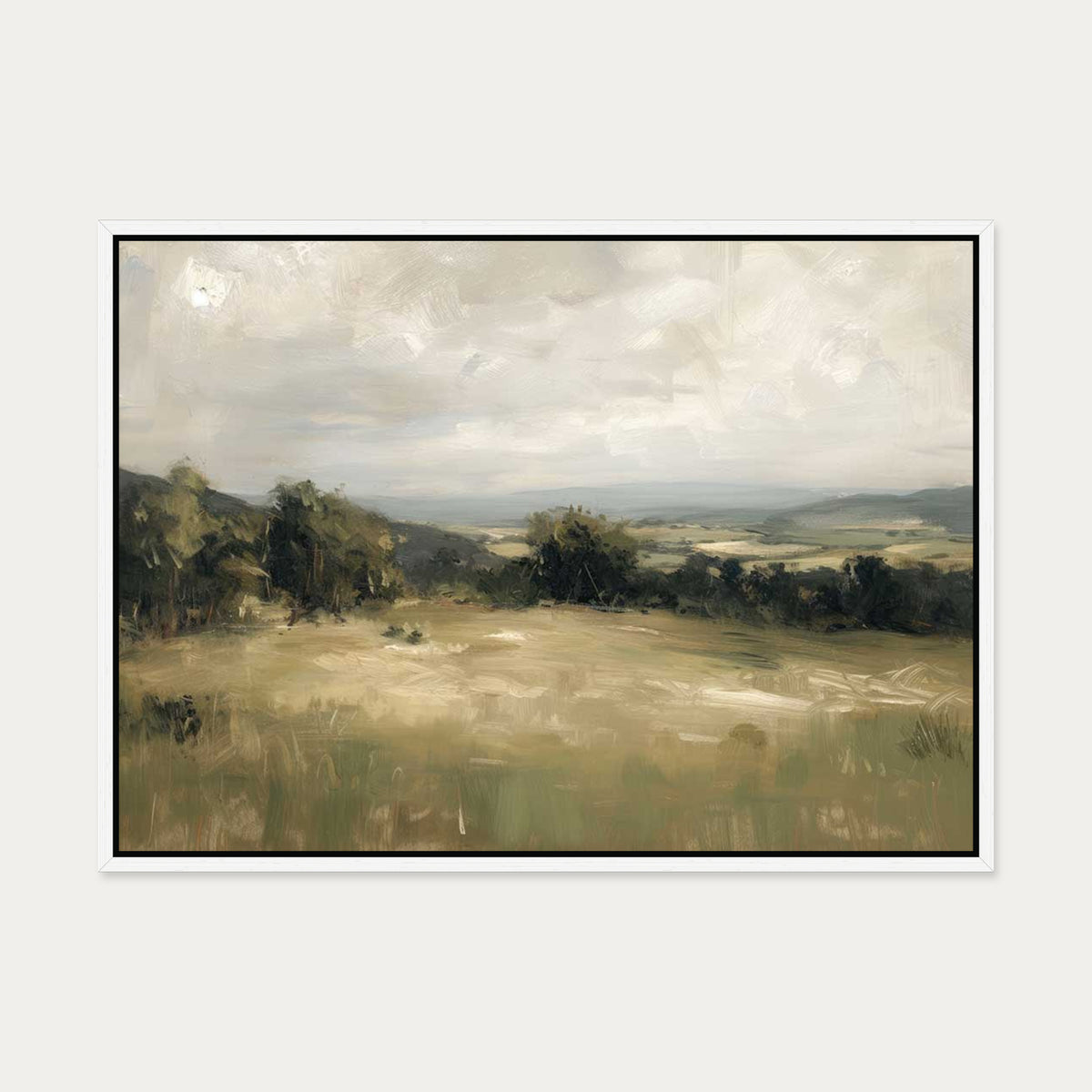 Distant Horizons Canvas Art — 50 x 70 cm — White Frame