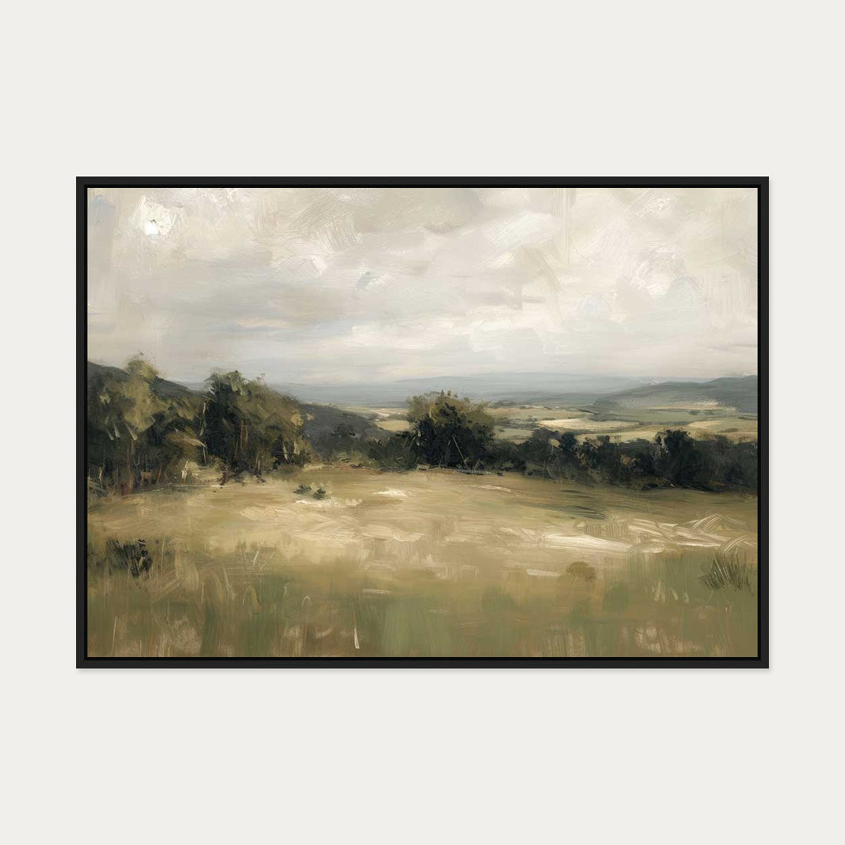 Distant Horizons Canvas Art — 70 x 100 cm — Black Frame
