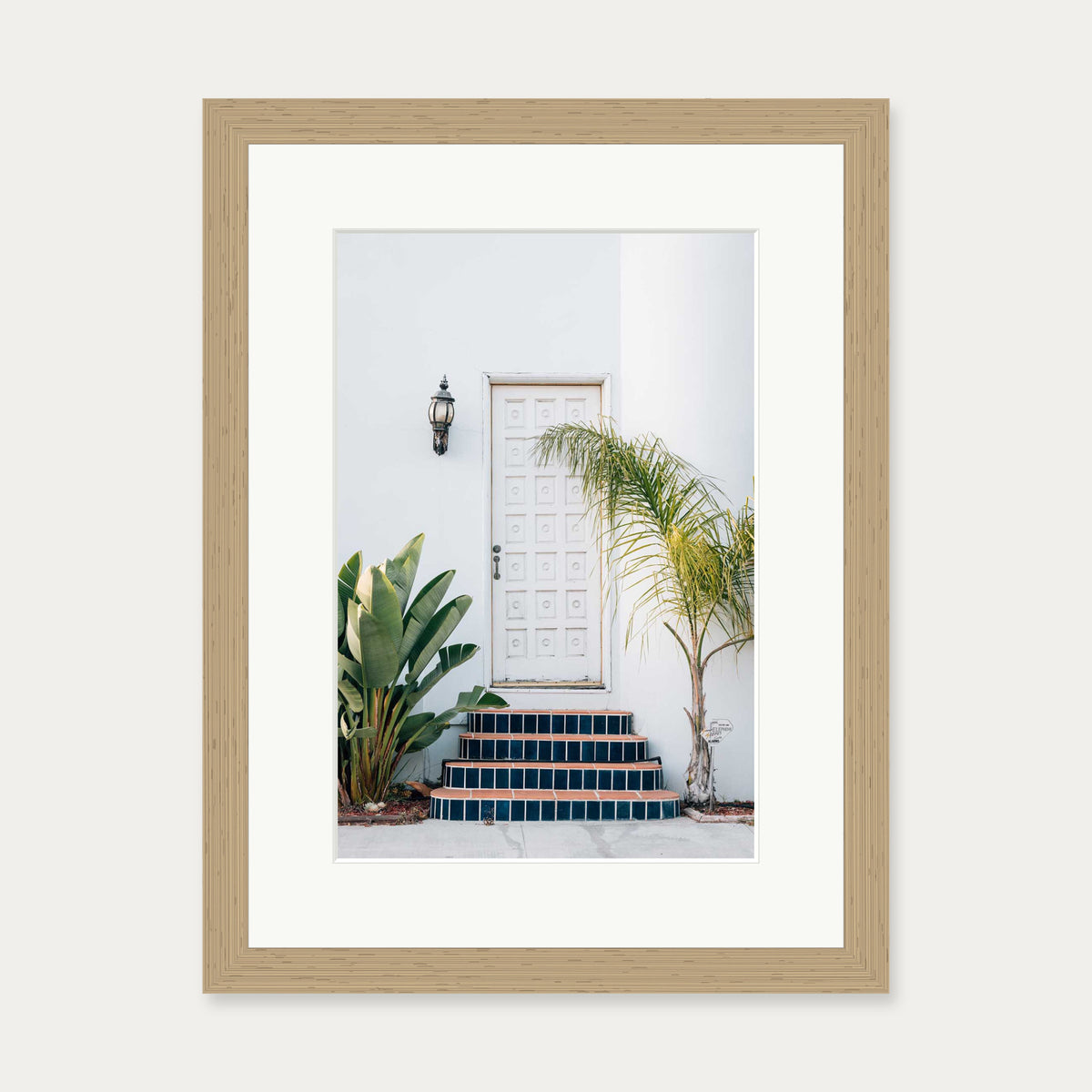 Door Tales II Art Print — 30 x 40 cm — Oak Frame