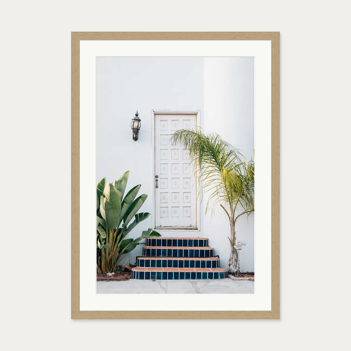 Door Tales II Art Print — 50 x 70 cm — Oak Frame