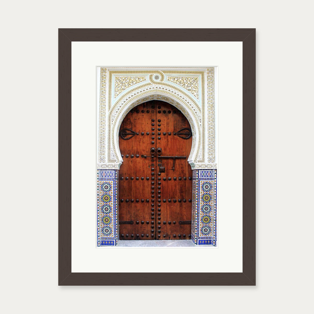 Door To Marrakech Poster — 30 x 40 cm — Brown Frame