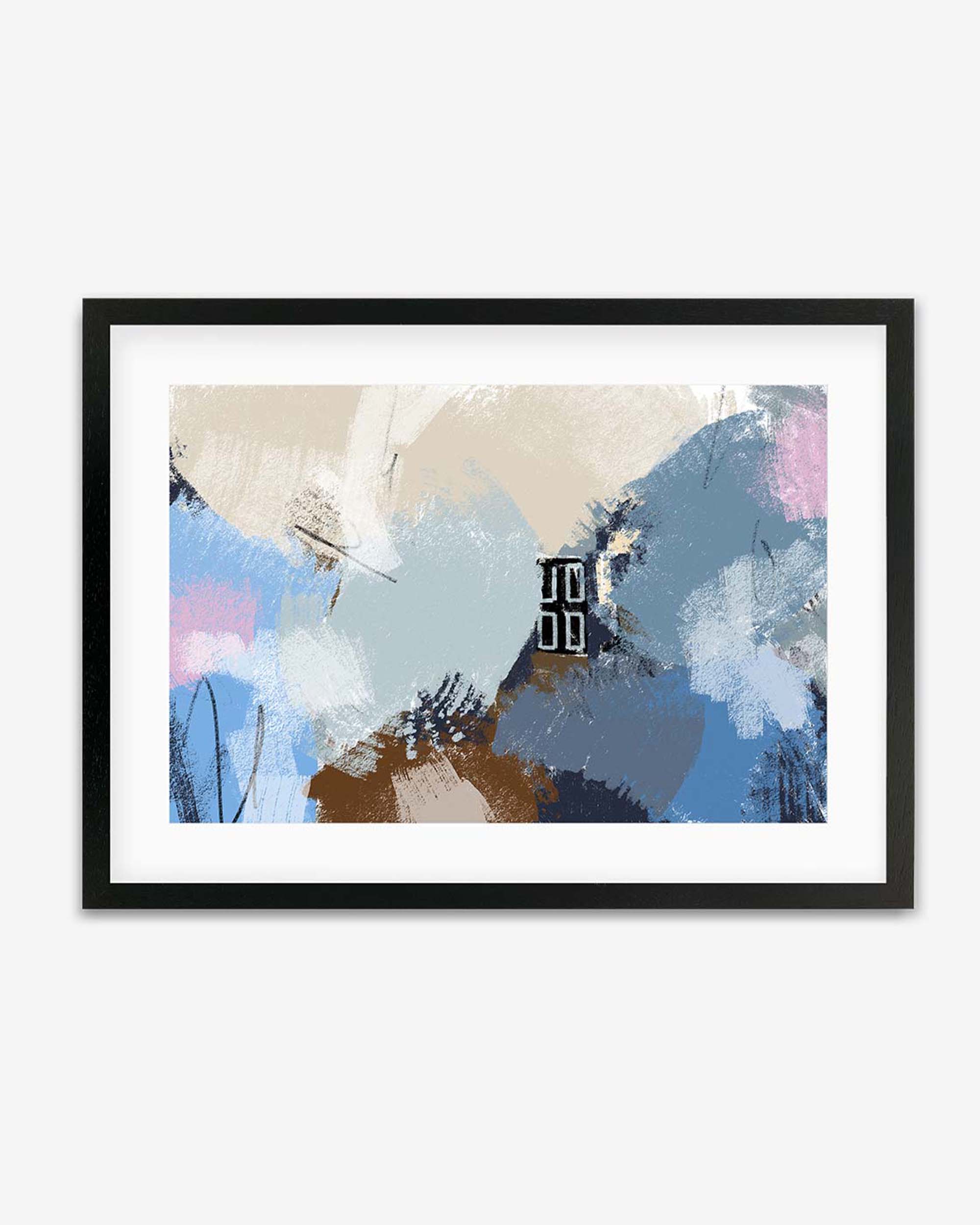 Muted Blush Layers Framed Print