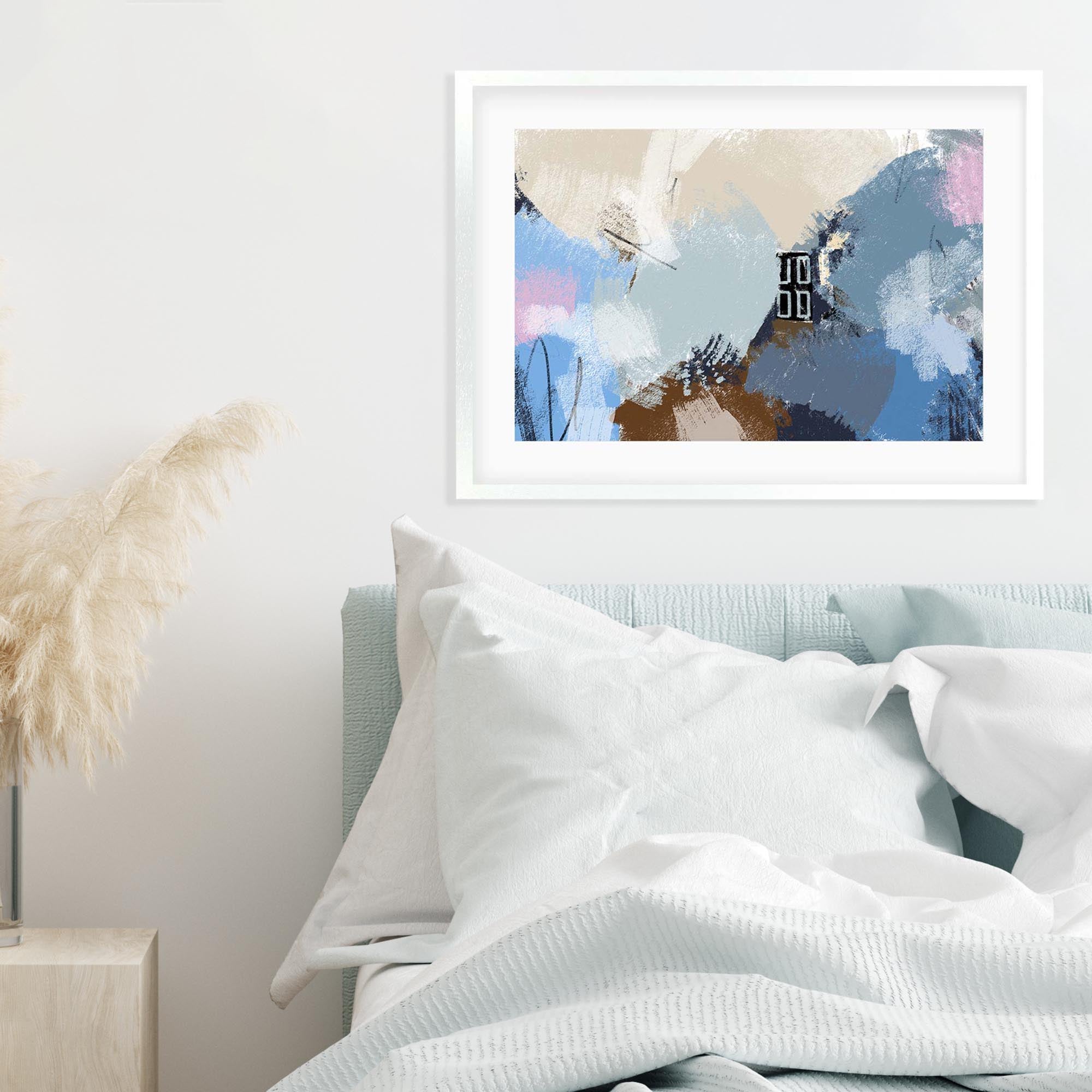 Muted Blush Layers Framed Print