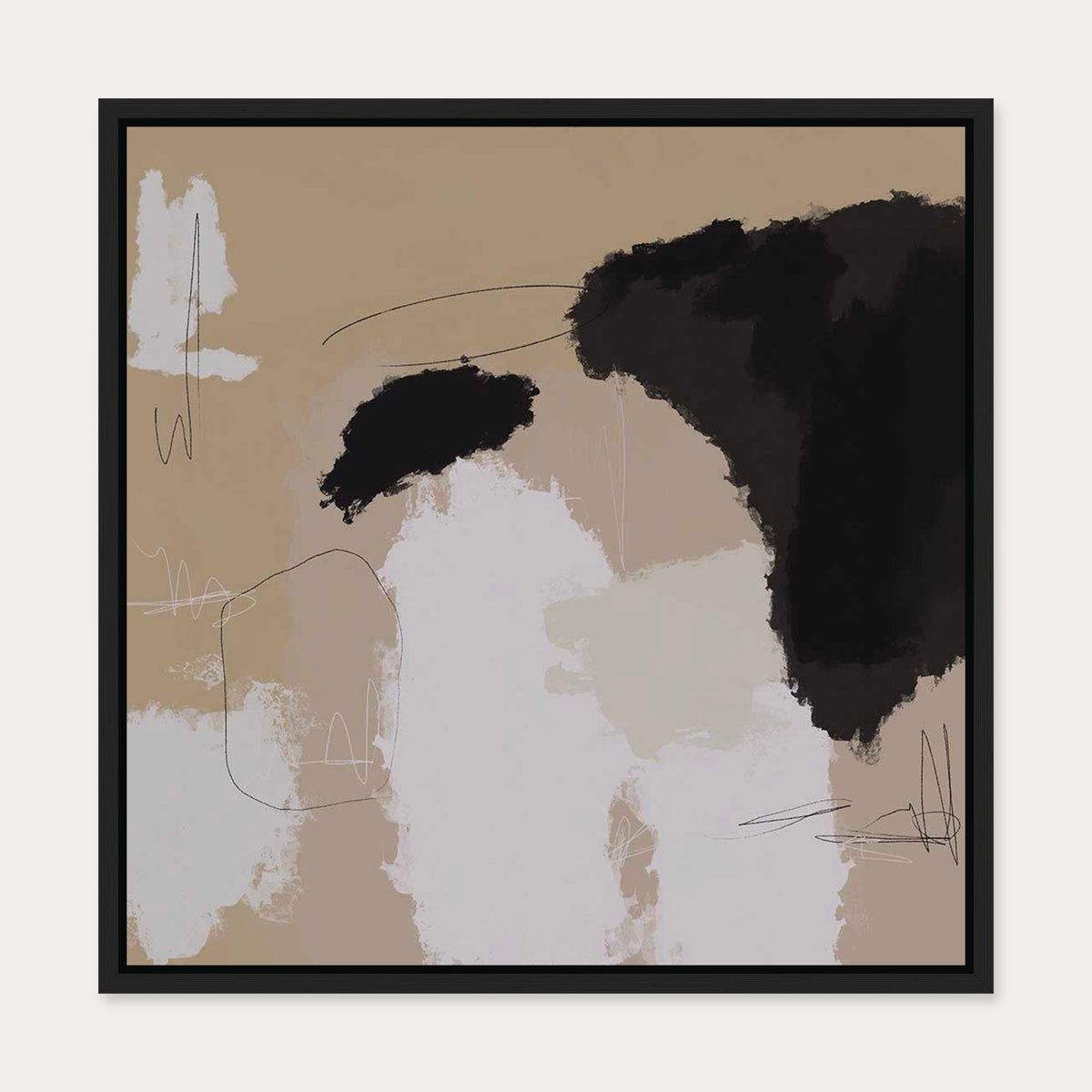 Drifting Canvas Art — 50 x 50 cm — Black Frame