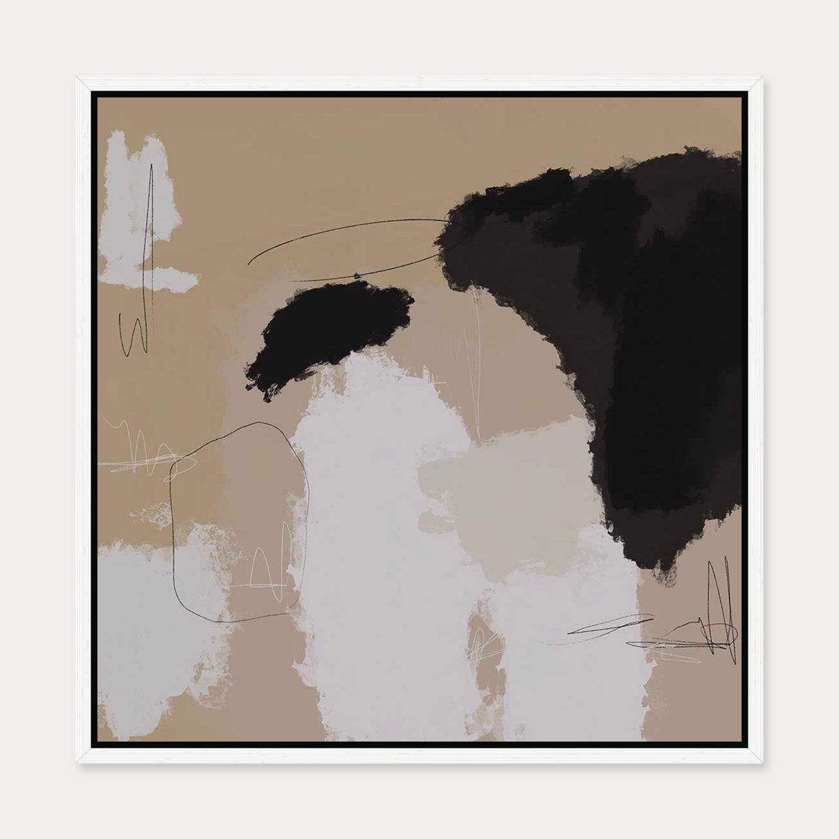 Drifting Canvas Art — 50 x 50 cm — White Frame