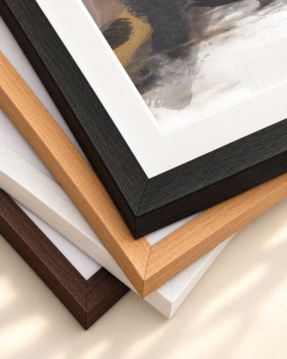 Dusk City Impressions Art Print — framed print corner with 5 cm mount and bevel