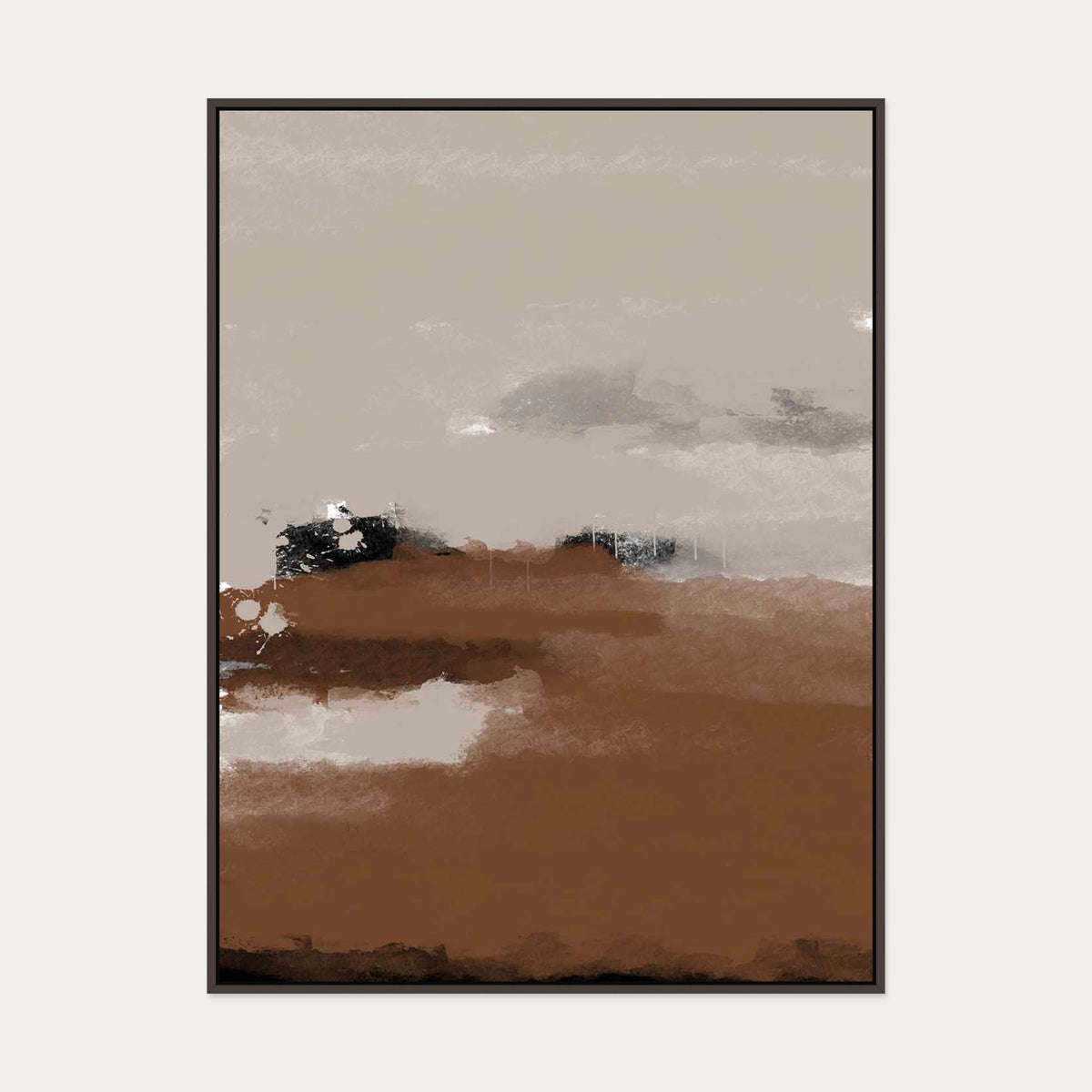 Dusk Canvas Art — 90 x 120 cm — Brown Frame