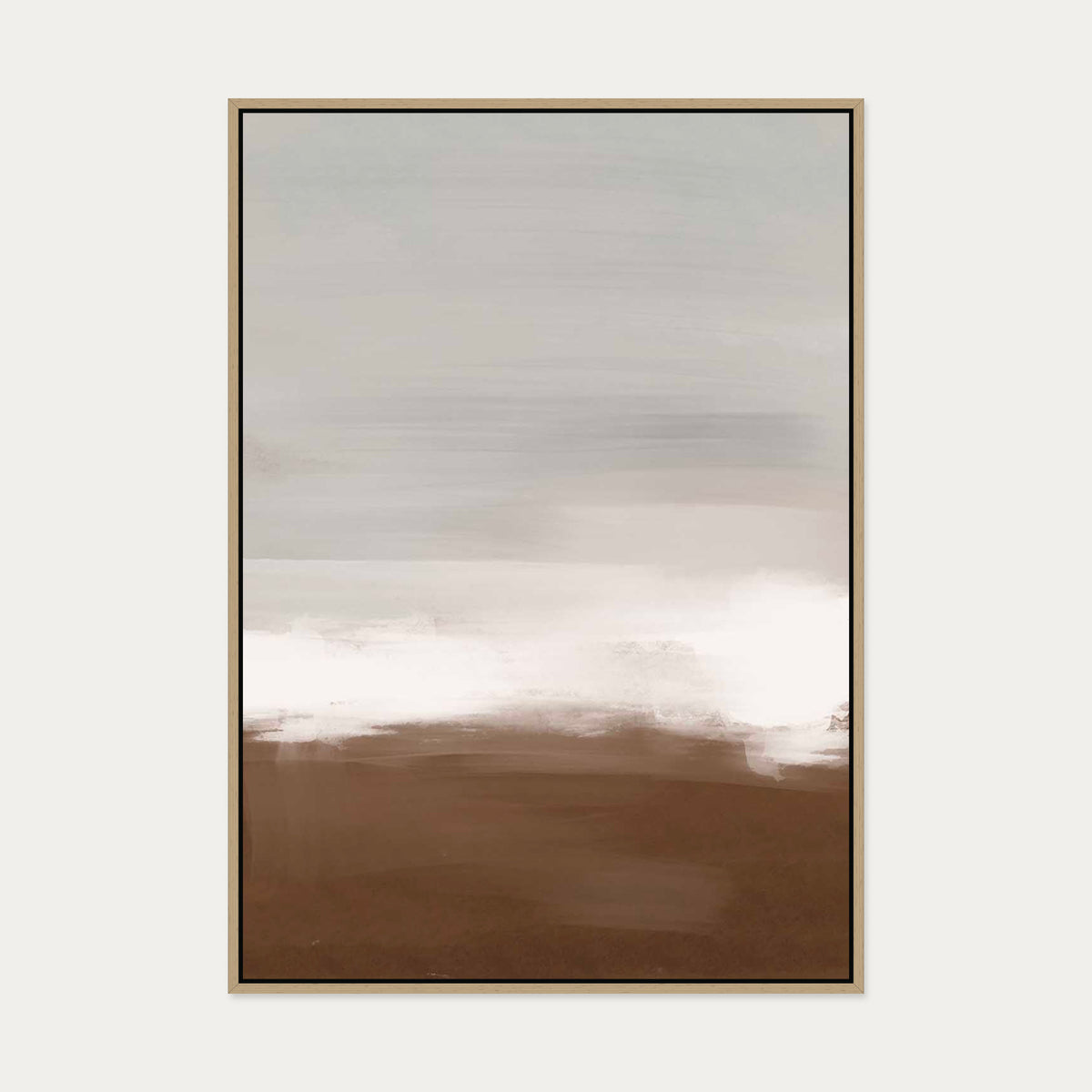 Dusk III Canvas Art — 70 x 100 cm — Oak Frame