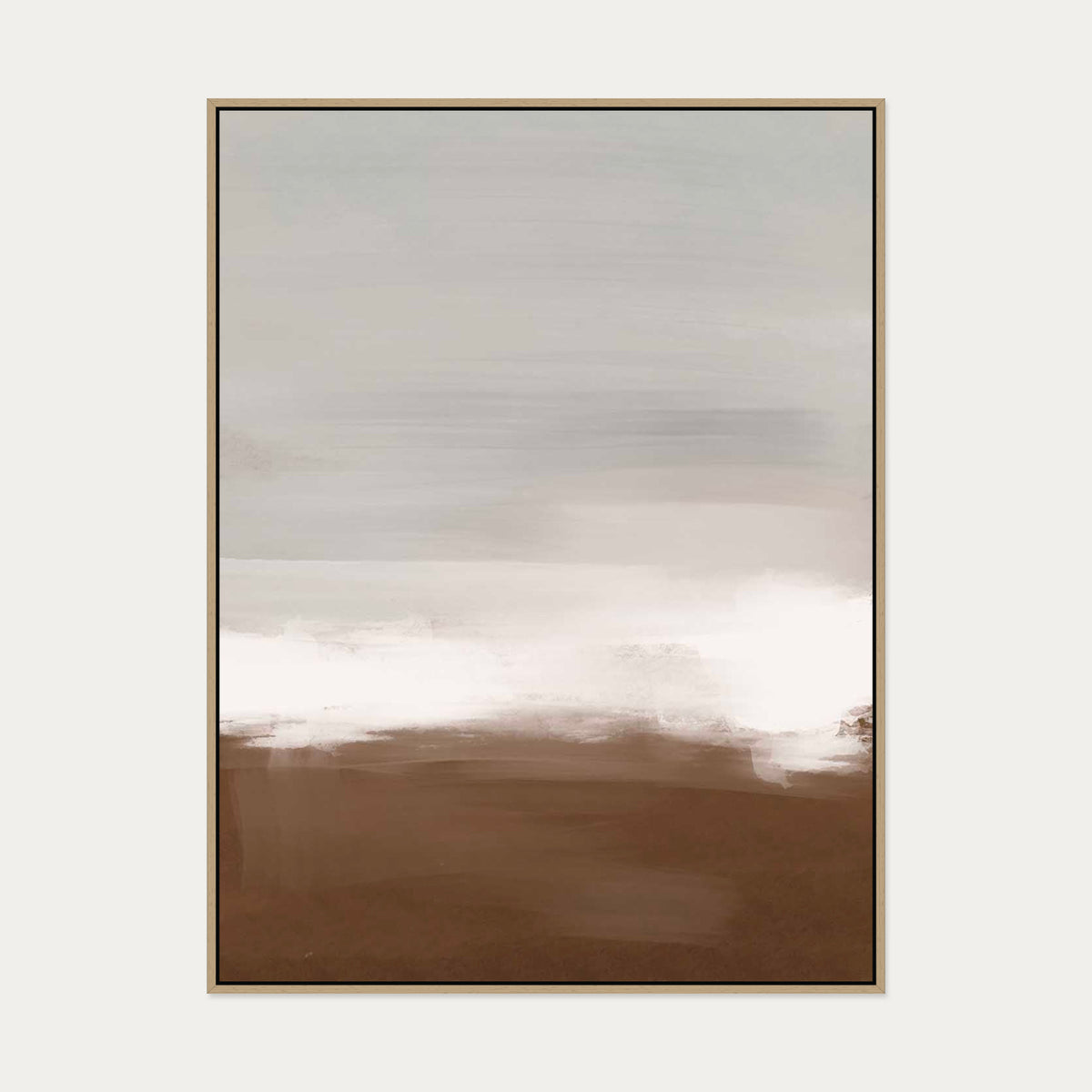 Dusk III Canvas Art — 90 x 120 cm — Oak Frame
