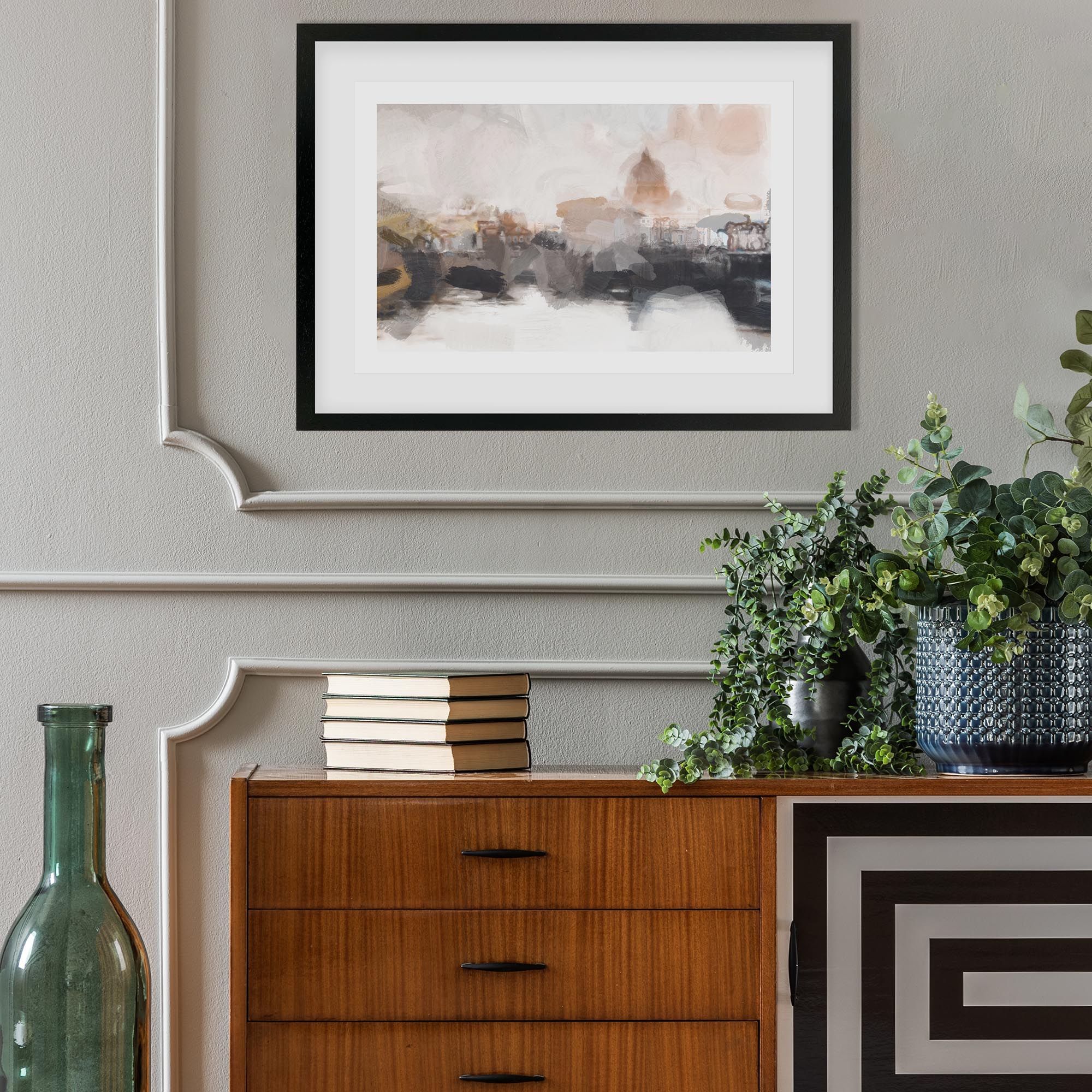 Dusk City Impressions Framed Print