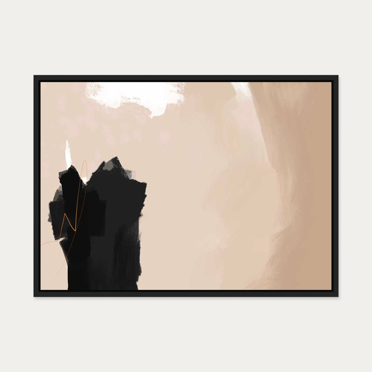 Dusty Pink Illusions Canvas Art — 50 x 70 cm — Black Frame