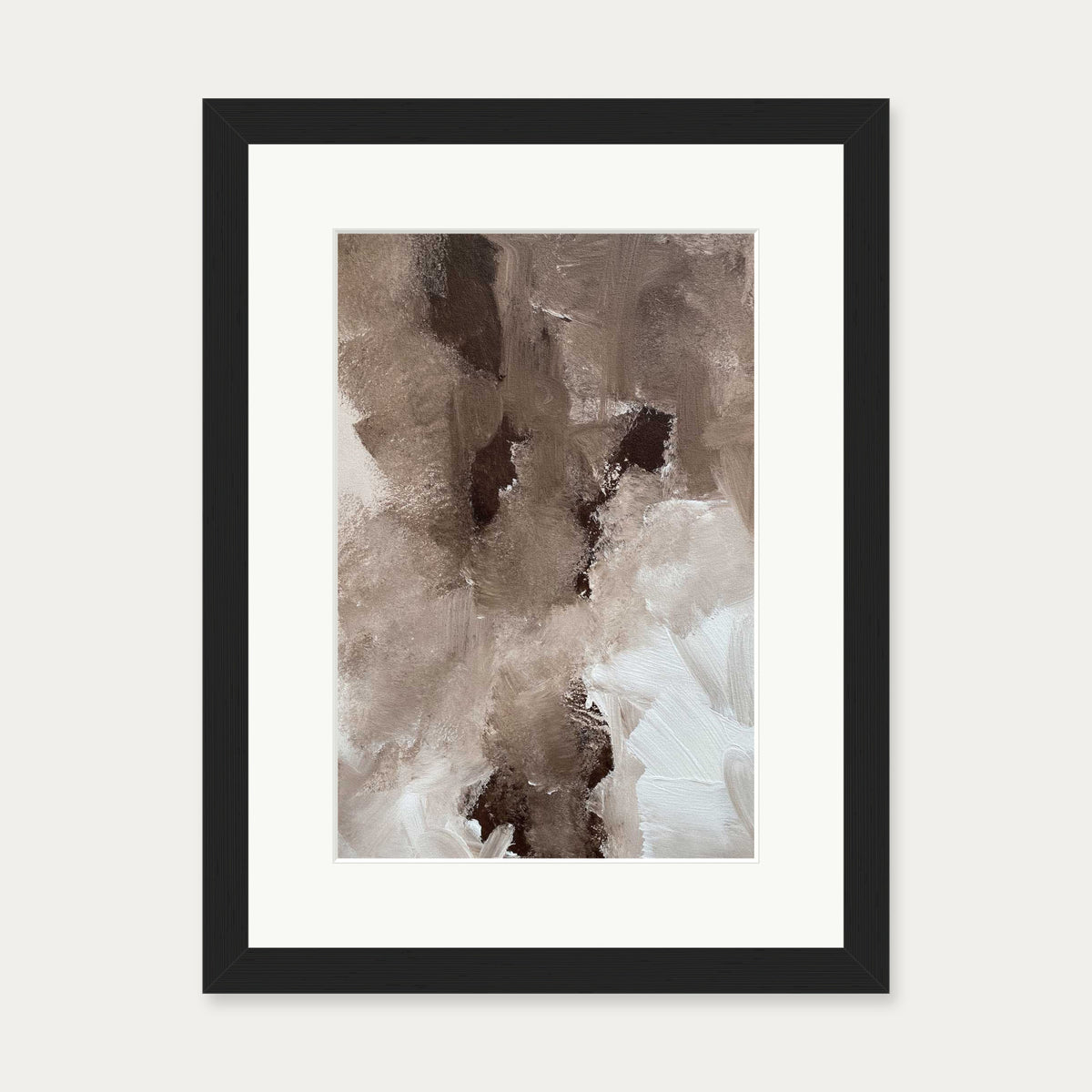 Earthy Textures Art Print — 30 x 40 cm — Black Frame