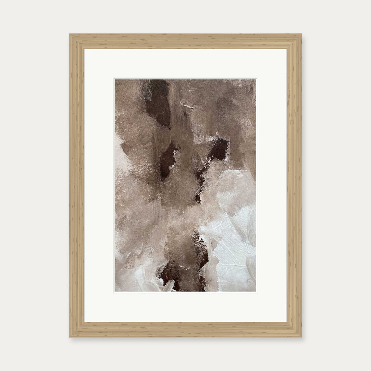 Earthy Textures Art Print — 30 x 40 cm — Oak Frame