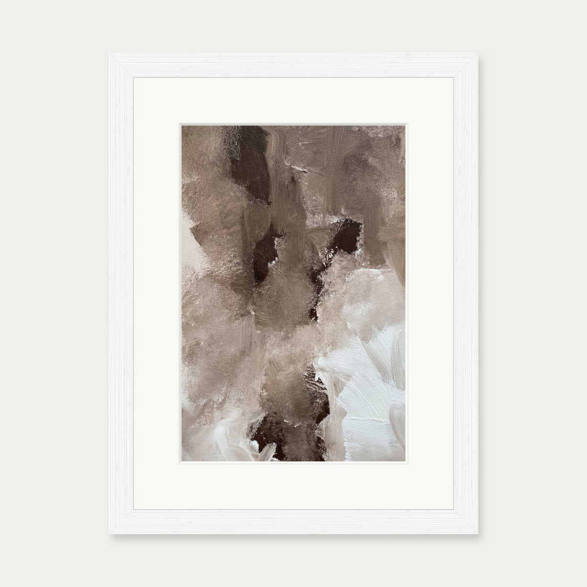 Earthy Textures Art Print — 30 x 40 cm — White Frame