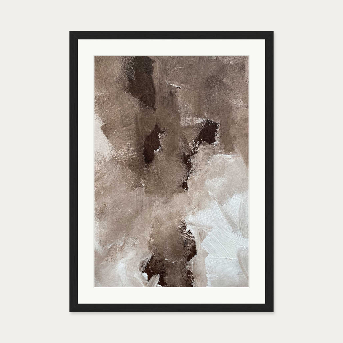 Earthy Textures Art Print — 50 x 70 cm — Black Frame