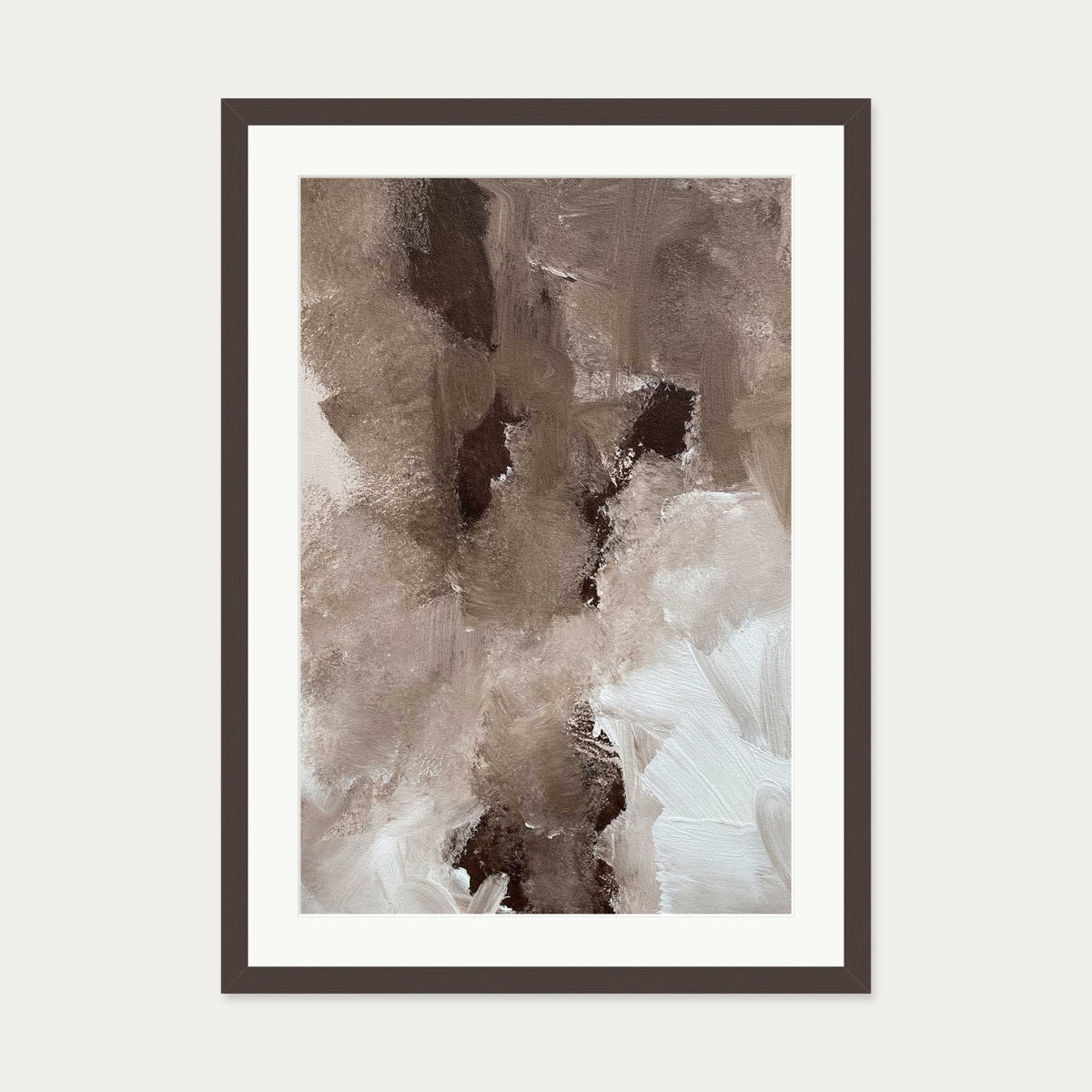 Earthy Textures Art Print — 50 x 70 cm — Brown Frame