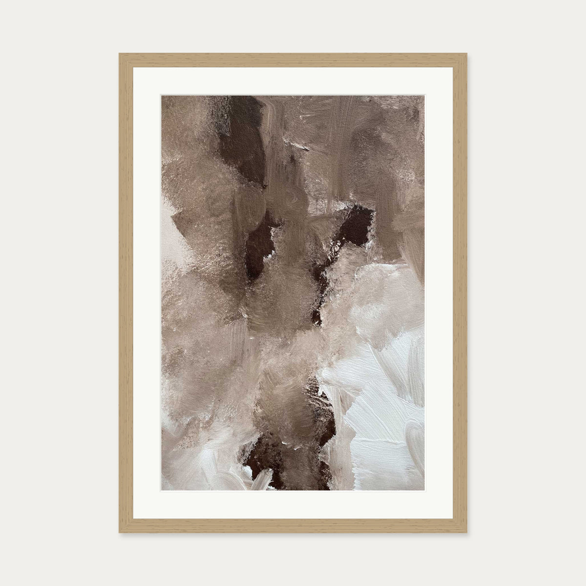 Earthy Textures Art Print — 50 x 70 cm — Oak Frame