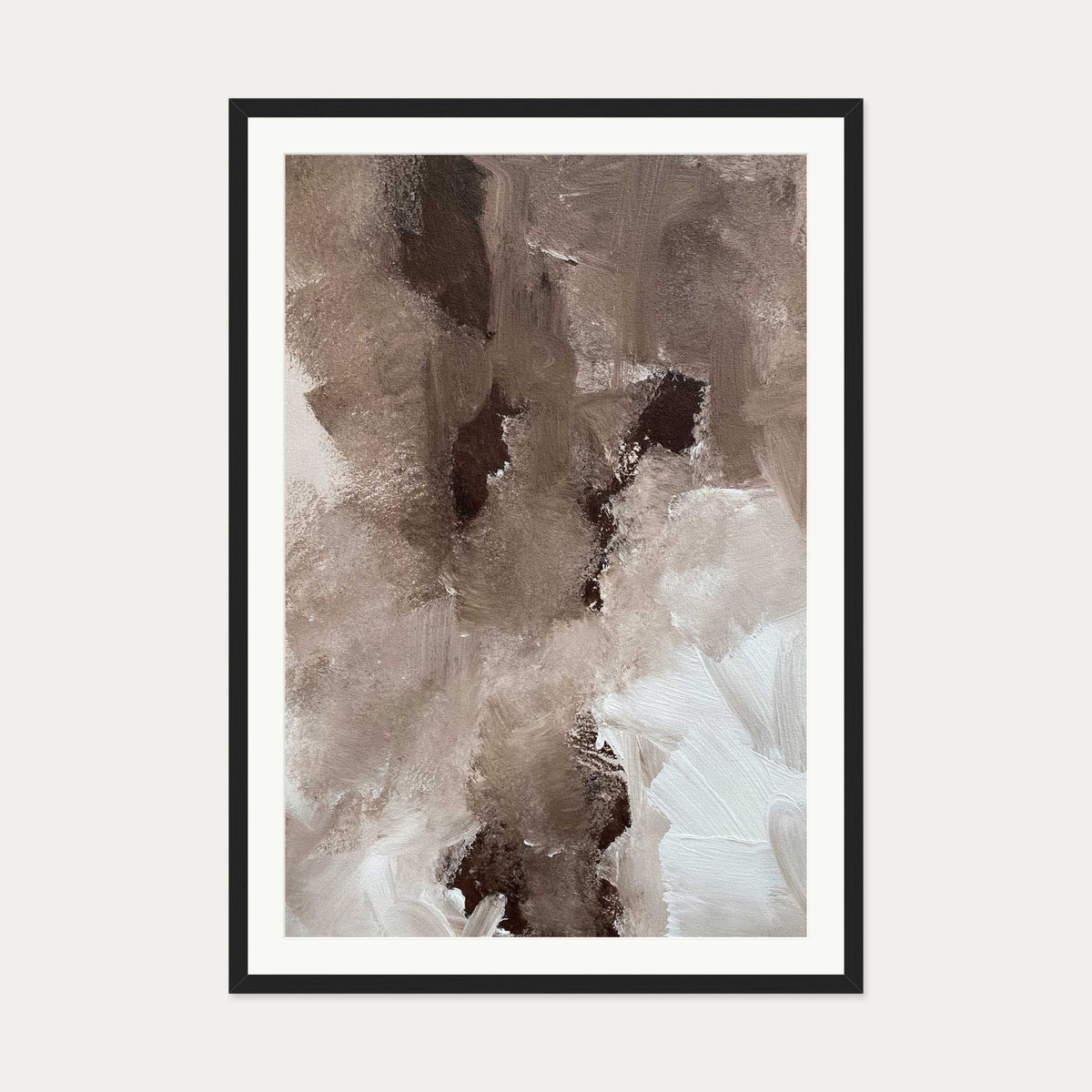 Earthy Textures Art Print — 70 x 100 cm — Black Frame