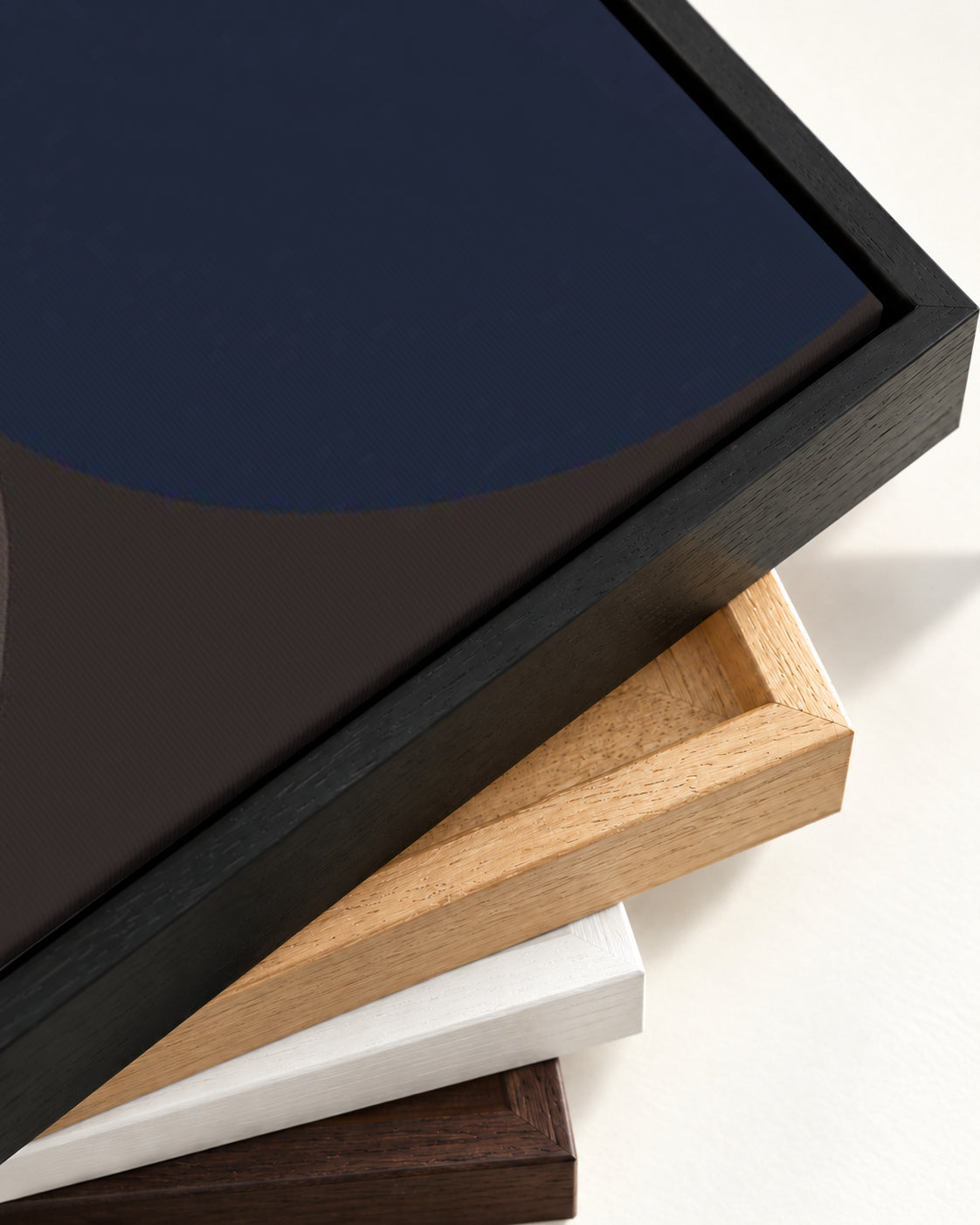 Eclipse Canvas Art — framed canvas corner and wrapped canvas detail