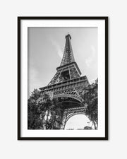 Monochrome Eiffel Tower Wall Art Print